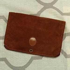 Brown Suede Men's Clutch